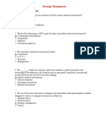 Strategic Management: Multiple Choice Questions