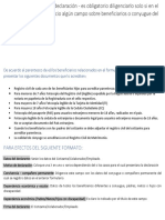 Declaración de Convivencia o Dependencia Económica de Los Beneficiarios Coosalud