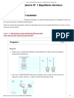 Examen - (ACV-S02) Laboratorio #1 Equilibrio Térmico - Calorimetría