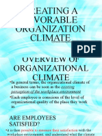 Creating A Favorable Organization Climate