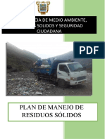 Plan de Manejo Residuos Solidos 2021 para Maquinaria