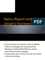 Nehru Report and Jinnah - S Fourteen Points