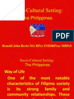 Socio-Cultural Setting in The Philippines