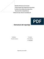 Discurso Periodistico 5 Estructura Del Reportaje