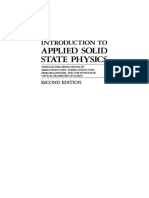 Applied Solid State Physics: Introduction To