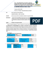 INFORME MES DE AGOSTO - ARTE y CULTURA - VI y VII CICLO - SECUNDARIA - JORGE - GAMARRA