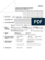 Declaration of Income & Assets