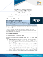 Guía de Actividades y Rúbrica de Evaluación - Fase 1 - Presaberes