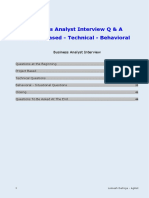 Business Analyst Interview Q & A Project Based - Technical - Behavioral