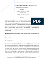 A Study of Commercial Banks Interest Rate Risk Management Under Interest Rates Liberalization