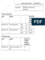 Test Data of Valve Lash Inspection Number Designation Engine 457.915/ 916/919/922/ 924/925/926/ 928/929/931/932