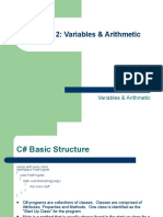 Chapter 2: Variables & Arithmetic