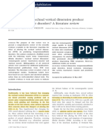 Does Altering The Occlusal Vertical Dimension Produce Temporomandibular Disorders? A Literature Review