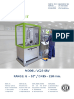 PSV Test Unit: Model: Vc25-Srv RANGE: - 10" / DN15 - 250 MM