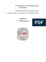 Syllabus For I - Viii Semesters: Department of Electronics and Instrumentation Engineering