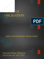 Joint and Solidary Obligation