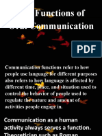 Functions of Communication