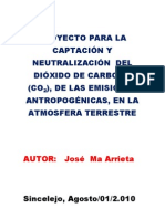 Proyecto II para La Captacion y Neutralizacion Del Dioxido de Carbono II