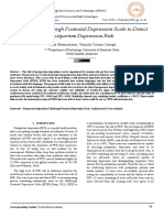 Use of The Edinburgh Postnatal Depression Scale To Detect Postpartum Depression Risk