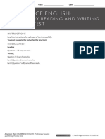 Cambridge English:: Preliminary Reading and Writing PR Actice Test