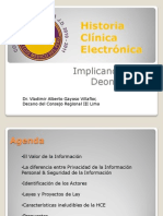 HCE, Implicancia Etica y Deontologica