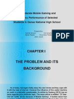 Immoderate Mobile Gaming and Academic Performance of Selected Students in Danao National High School