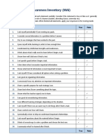 Metacognitive Awareness Inventory