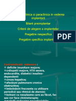 Evaluare Clinica Si Paraclinica in Vederea Implantarii Pregatire Specifica Nespecifica Criterii de Alegere A Implantelor