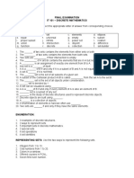 Final Examination It 101 - Discrete Mathematics FILL IN THE BLANKS: Select The Appropriate Letter of Answer From Corresponding Choices