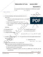 Matemática 11º Ano. Janeiro 2019 Geometria 1: Sol: A. 56,3° B. 108,4° C. 26,6