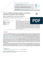 The Role of HRM in Developing Sustainable Organizations