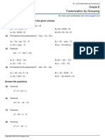 Grade 8 Factorization by Grouping: Choose Correct Answer(s) From The Given Choices