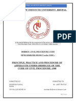 National Law Institute University, Bhopal: Civil Procedure Code