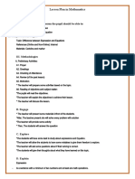 Lesson Plan in Mathematics: I. Objectives at The End of The Lesson The Pupil Should Be Able To