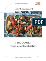 Student Assessment: SITHCCC0013 Prepare Seafood Dishes