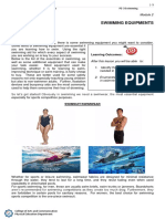 Swimming Equipments: Learning Outcomes