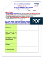 Ficha de Reforzamiento 23 - Problemática de La Escasez Del Agua