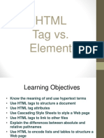 HTML Tag Vs Element