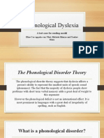 Phonological Dyslexia: A Test Case For Reading Model