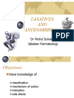 Laxatives AND Antidiarrheals: DR Mohd Suhaimi Jabatan Farmakologi