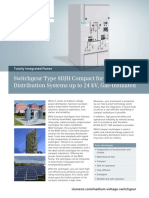 Switchgear Type 8DJH Compact For Secondary Distribution Systems Up To 24 KV, Gas-Insulated