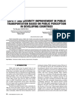 Safety and Security Improvement in Public Transportation Based On Public Perception in Developing Countries