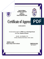 Certificate of Donor