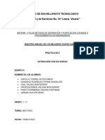 Reporte de Práctica - Extracción Con Solventes