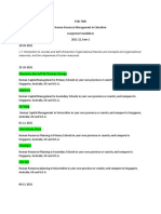 Assignment and Lecture Distribution