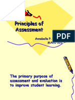 Principle of Assessment