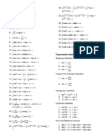 Integration Formulas: Reciprocal Identities