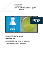 Manual para La Elaboración de Quita Sarro