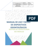 PM Gco Ma 03 Manual de Uso y Reuso de Dispositivos Odontologicos