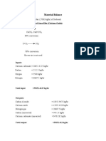 Energy and Material Balance